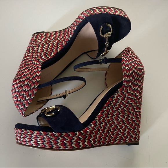 Gucci Limited Edition Horsebit Espadrille Wedges - Picture 9 of 15